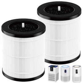 2 Pack B-D02L M05 Replacement Filter, Compatible with MOOKA B-D02L & M05,VEWIOR B-D02U,KOIOS B-D02L,Tailulu D10 Air Purifi-er, H13 Filter for MOOKA B-D02L Replacement Filter