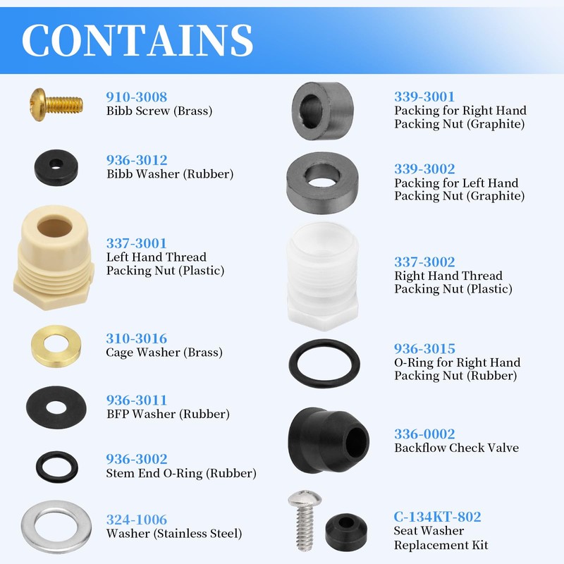 630-7755 Wall Hydrant Repair Kit Compatible with Prier Faucet Repair