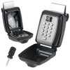 Lifronkit Car Window Punch Button Lock Box, Black Portable Car