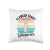 Rabbit Lover Design with Flemish Giant Throw Pillow