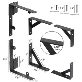 2 Sets Gate Kit Gate Corner Brace Bracket Heavy Duty Anti Sag Gate Frame Kit