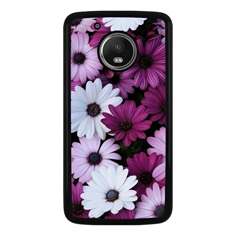 Funda Protector Para Motorola Moto Flores Moradas Moda