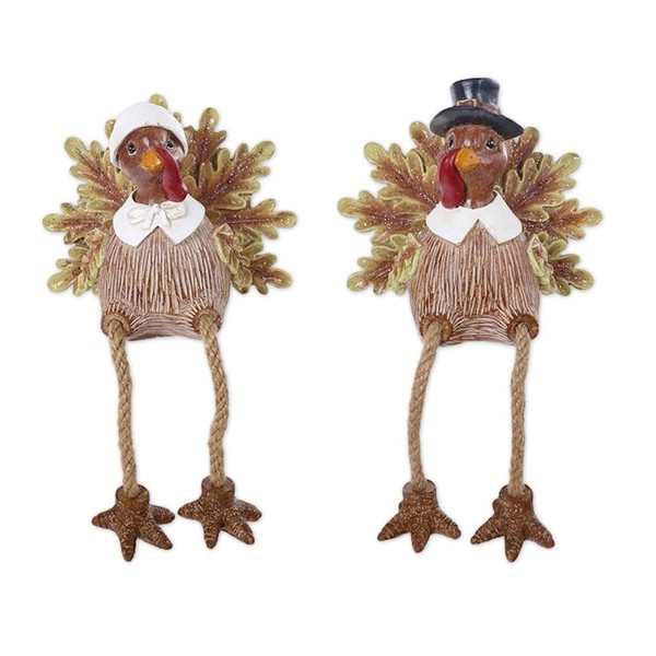 The Bridge Collection Pilgrim Turkey Figurines - Set of 2