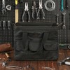 Heavy-Duty 16oz Waxed Canvas Tool Tote with Zipper, Multi-Purpose Organizer
