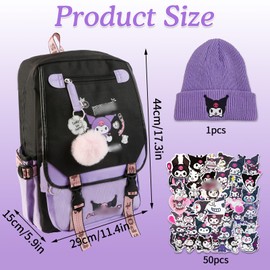 Amazluck Cute Backpack, Kawaii Large Capacity School Bag, Cartoon Stylish Schoolbag, Waterproof Rucksack Books Bag, Travel Fashion Daypack Bag for Boys Girls Kids Teens