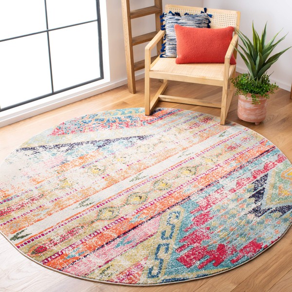 Safavieh Monaco Collection MNC222F Boho Chic Tribal Distressed Area Rug,