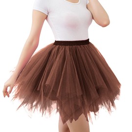 Sprinlot Women's Carnival Tulle Skirt, brown