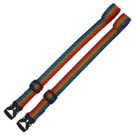 Webbing Strap with Quick Release Buckle, Pack of 2 (Rainbow, 1 metre)
