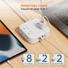 FANDBO 12 en 1 Regleta Multicontacto Extension USB, con 8