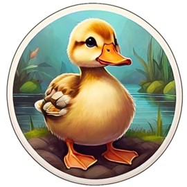 3pcs Cute Duck Stickers for 3in Water Bottles, Waterproof Stickers for Laptop Skateboard, Luggage Phone Bicycle, Duck Stickers for Kids Adults, Stickers for Hard Hats (Duck 21)