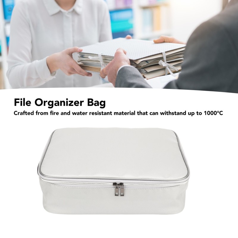 File Organizer Bag Fireproof Waterproof Multi Layer Document Organizer File