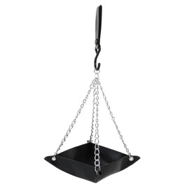 Kisangel Resistant Wearproof Pet Bird Feeder Easy to Install Black Color for Outdoor Use