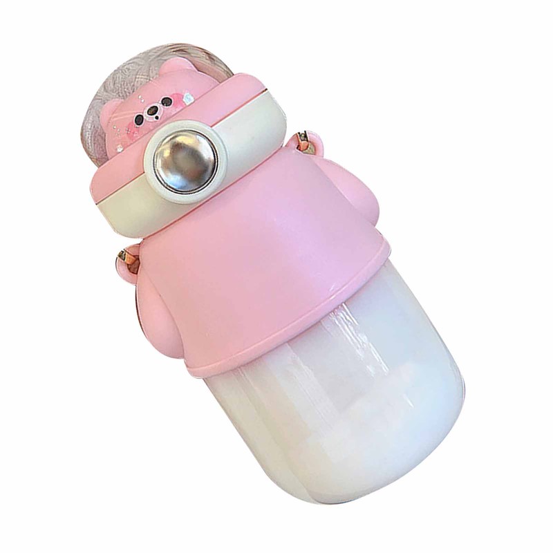 Water Bottle 620ML Large Capacity Cute Bear Shape Portable Plastic