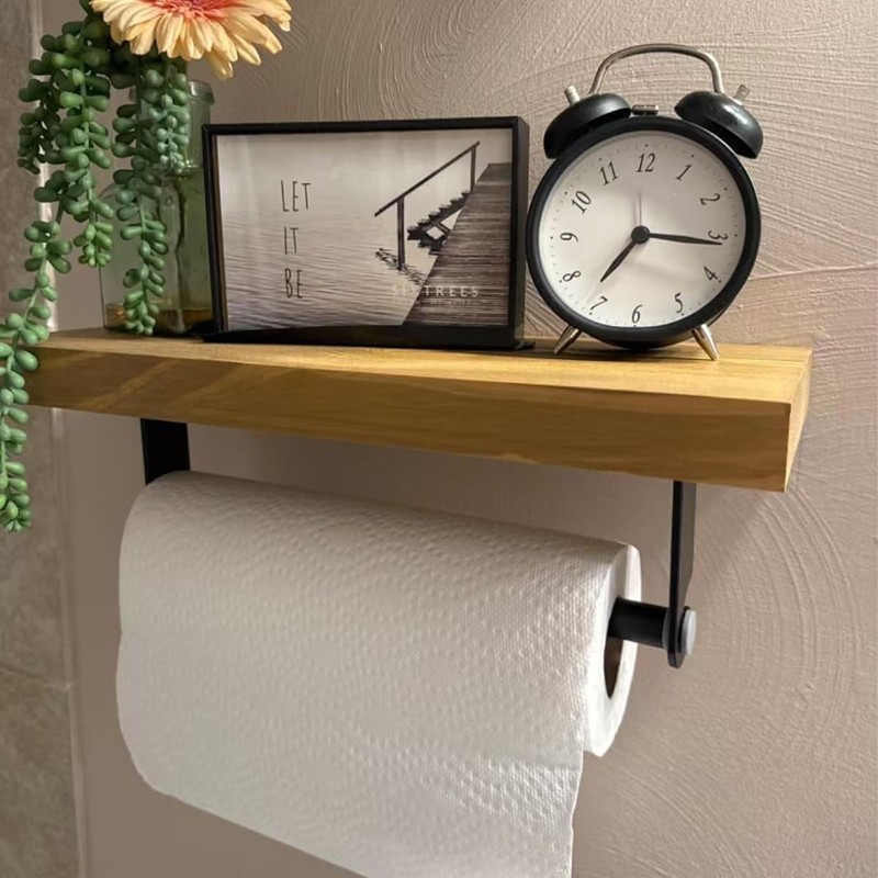 Aheucndg Under Cabinet Paper Towel Holder, Self Adhesive Wall Mount