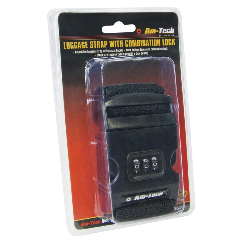Am-Tech Luggage Strap with Combination Lock S6425