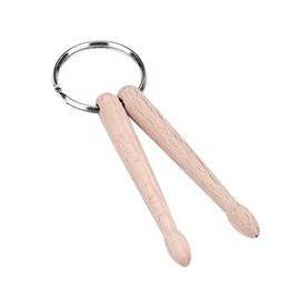 UUYYEO Mini Drum Sticks Keychain Wood Drumstick Keychain Percussion Key Ring Wooden Keyring for Drummer