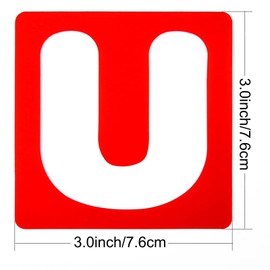 TecUnite 26 Pieces Alphabet Stencils Set Plastic Letter Stencils for Painting Learning, DIY Craft Decoration (3 x 3 Inches)