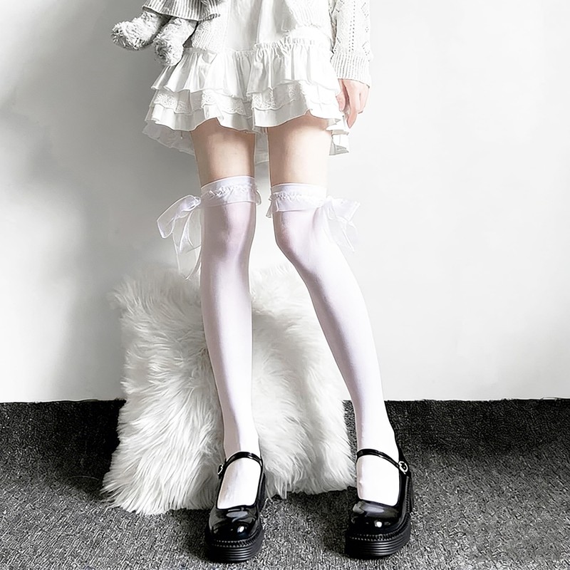Lolita House SHUCLASS Women's Knee High Socks, Lace, Over Knee