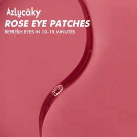 AzLucaky Under Eyes Patches, 40 Pairs Rose Hydrogel Eye Mask for Puffy Eyes and Dark Circles with Rose Essence, Hyaluronic Acid & Niacinamide, Deep Hydrating Eye Treatment for Men & Women