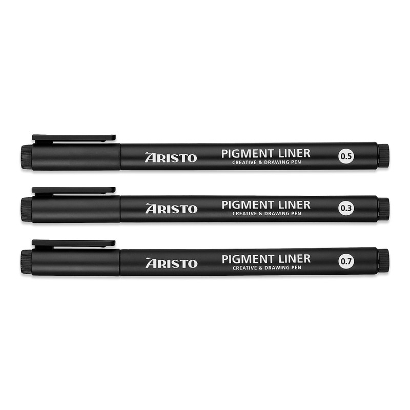 Pigmentliner Aristo Set 3 Pieces: 0.3.0.5.0.7 in Storage Box