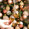 4 x Hanging Copper Glass Acorn Christmas Decoration Autumnal Displays