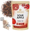 BREWIX, Sour Apple Tea Bags (25 Pyramid Tea Bags) Caffeine-Free Herbal Tea | Apple, Hibiscus, Rosehip | Perfect Wellness Tea | For Health & Wellbeing