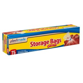 Plastimade Disposable Plastic Storage Bags With Original Twist Tie, 1 Gallon Size, 300 Bags, Great Thanksgiving For Home, Office, Vacation, Traveling, Sandwich, Fruits, Cake, Cookies, Or Any Snack