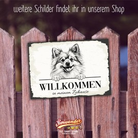 siviwonder Dog Sign Welcome Home Pomeranian Pom Pomeranian Pomeranian No.2 Dog Sign Saying Door Sign Warning Sign