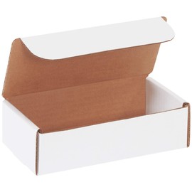 BOX USA BML732 Literature Mailers, 7" x 3 5/8" x 2 1/8", White (Pack of 50)