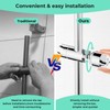 Alyvisun Adjustable Shower Holder with 2 Hooks for 20.5-23.5mm Shower