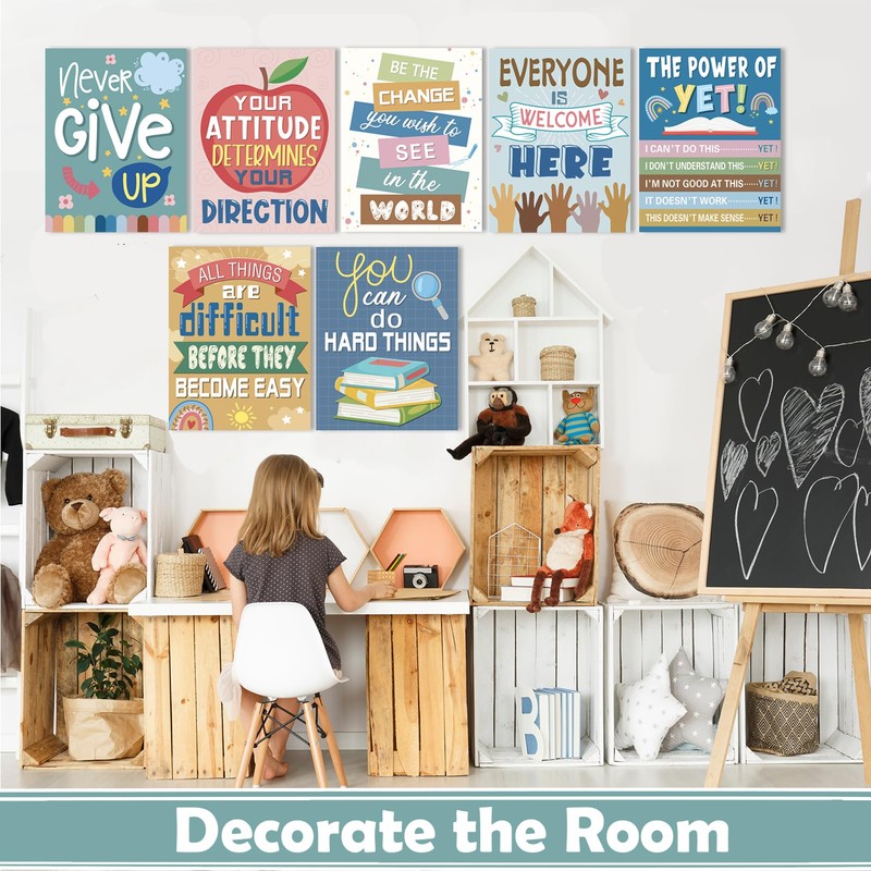 Adduster 12 Pack Inspirational Classroom Posters - Middle and High