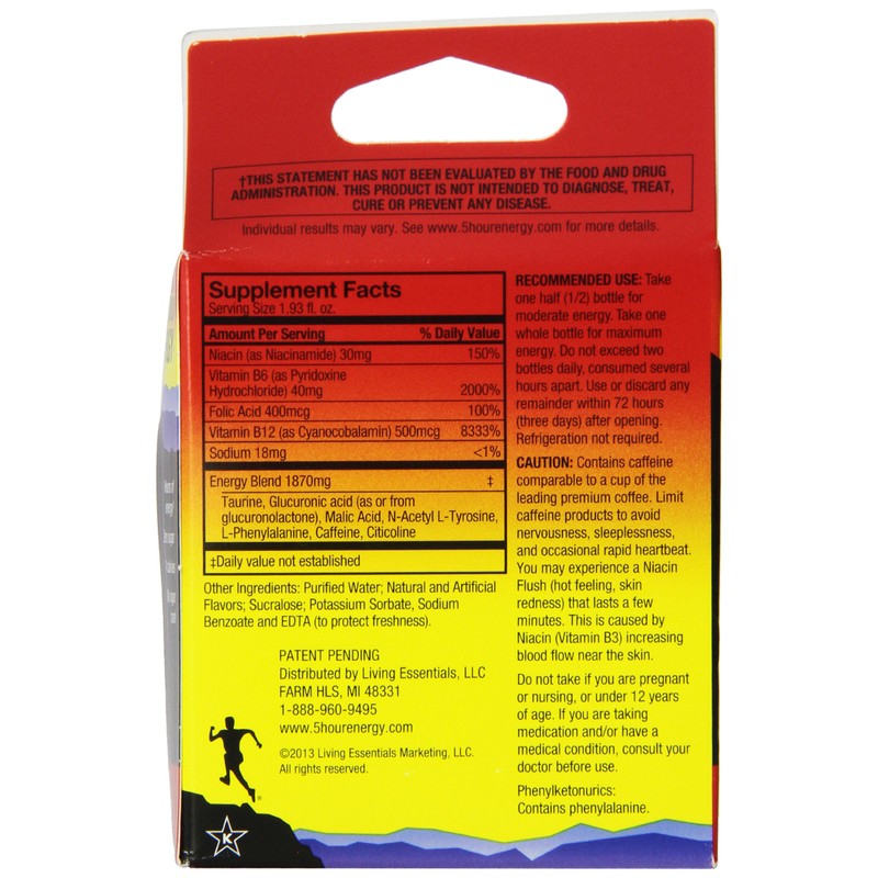 5-hour Energy, Berry Flavor, 2-ct, 1.93 fl oz