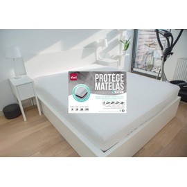 Abeil Waterproof Tencel PU Jersey Mattress Protector, White, 160 x 200 cm