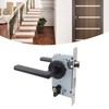 House Door Handle Lock Aluminum Black Antioxidant Coating Shock Resistance