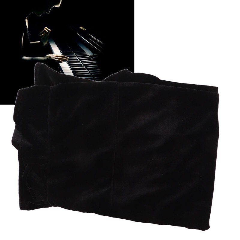 Piano Bench Cover Gold Velvet Non Slip Anti Pilling Soft