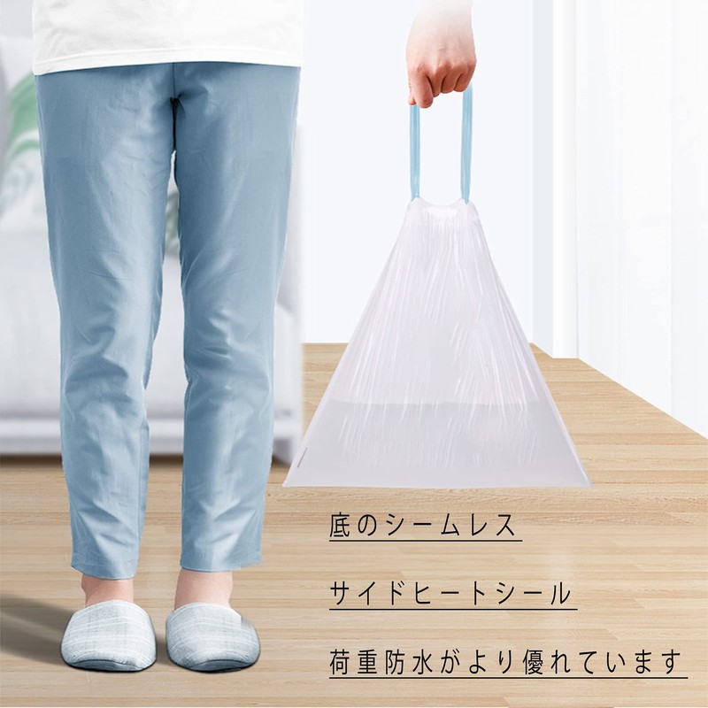 Garbage Bags, Approx. 2.2 gal (10 L), Drawstring Included, 120