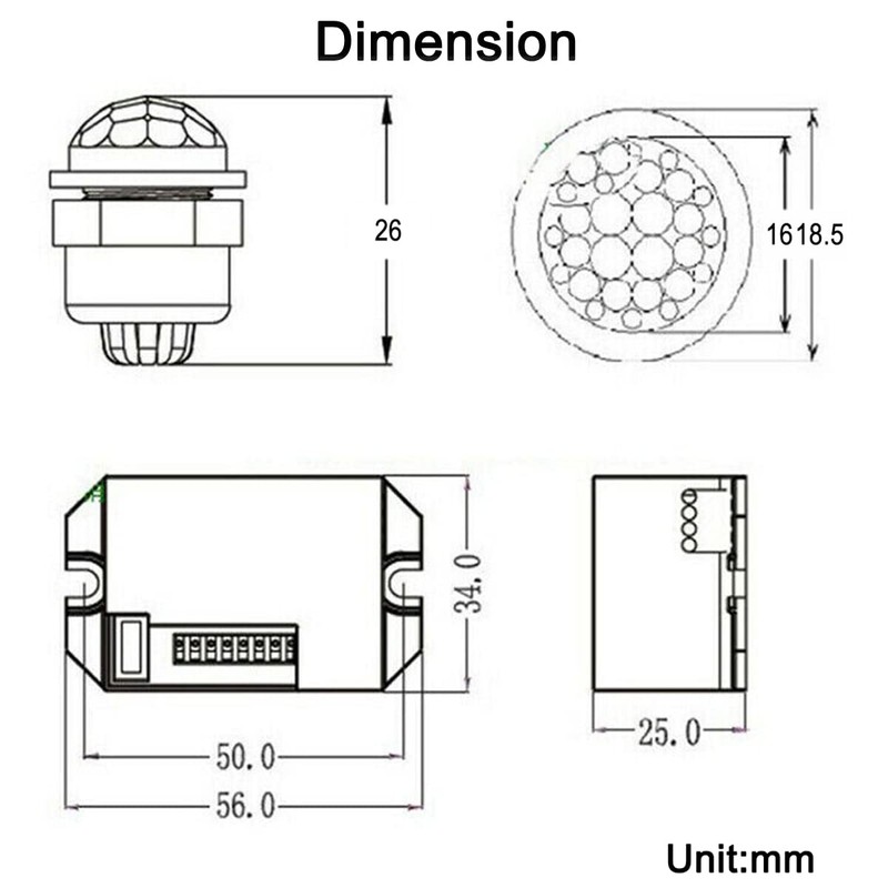 Greluma Infrared Sensor Switch, Mini Infrared Motion Sensor for Indoor