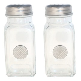 Celtic Knot Salt and Pepper Glass Shakers Screw Top Cutlery for Home, Restaurant, Cafe GSP 68