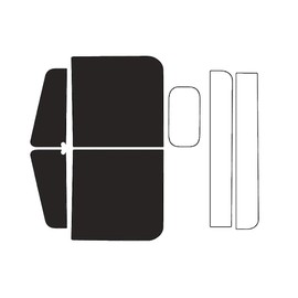 Rvinyl Window Tint Kit Compatible with Freightliner Classic 1996-2005 XL Conventional Cab Base - Black 20% - Single Ply No Bubble Film - Do it Yourself Vehicle Front Precut Kit