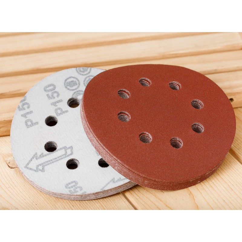 YoiYee 150 Grit Sanding Discs Pads, 8 Holes, 125mm/5-inch Hook