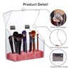 LOHRYVIO Acrylic Makeup Brush Holder with Lid - Clear Cosmetic