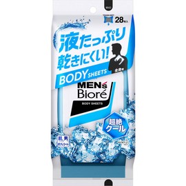 [Set of 2] Men's Biore Body Sheet, Super Cool 28 Sheets