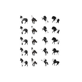 Horse Nail Art Decals - Waterslide Nail Decals