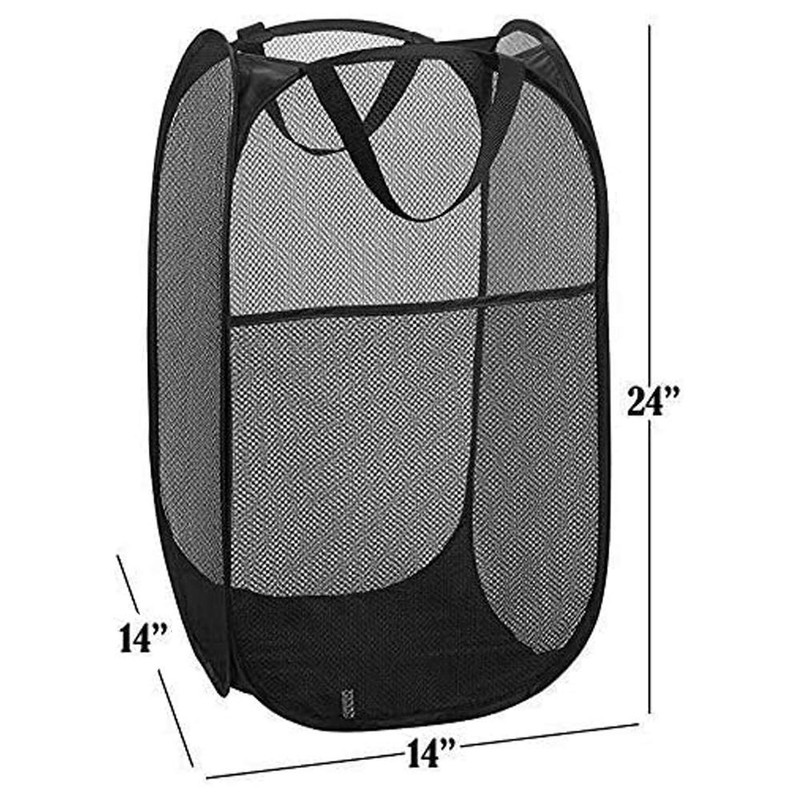 Bud Mesh Pop up Laundry Hamper with Portable Handles, Collapsible