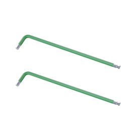 FOCMKEAS 2PCS 3/32" Ball End Hex Key Allen Wrench, SAE Internal Hexagonal Wrench, L Shaped Long Arm S2 Steel Repairing Tool，Green