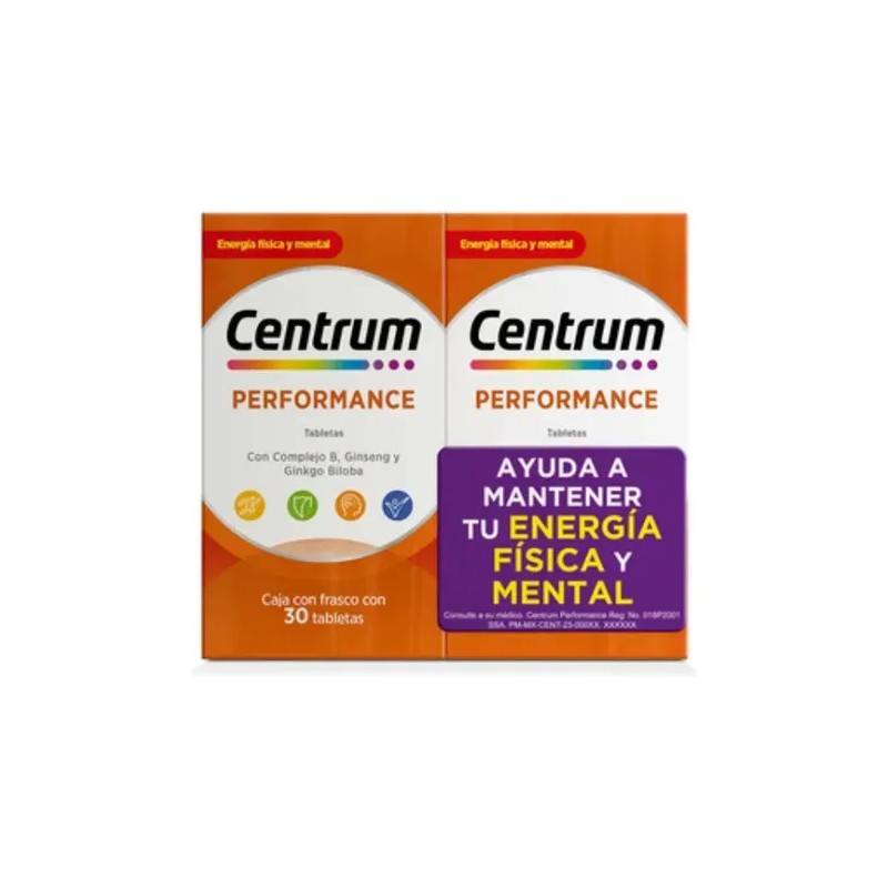 Pack Cajas Multivitamínicos Performance Tabletas Cada Una Centrum