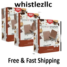 Power Crunch Original Protein Energy Bars, S'mores, 1.4 oz 5 Count Each (3-Pack)
