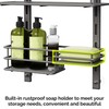 Orimade Over the Door Shower Caddy Adjustable 3 Tier Dark