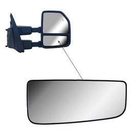 Replacement Passenger Right Side Door Towing Mirror Lower Convex Small Glass Heated with Back Plate for Ford F-150 F 250 F-350 F-450 F-550 from 2015 to 2024