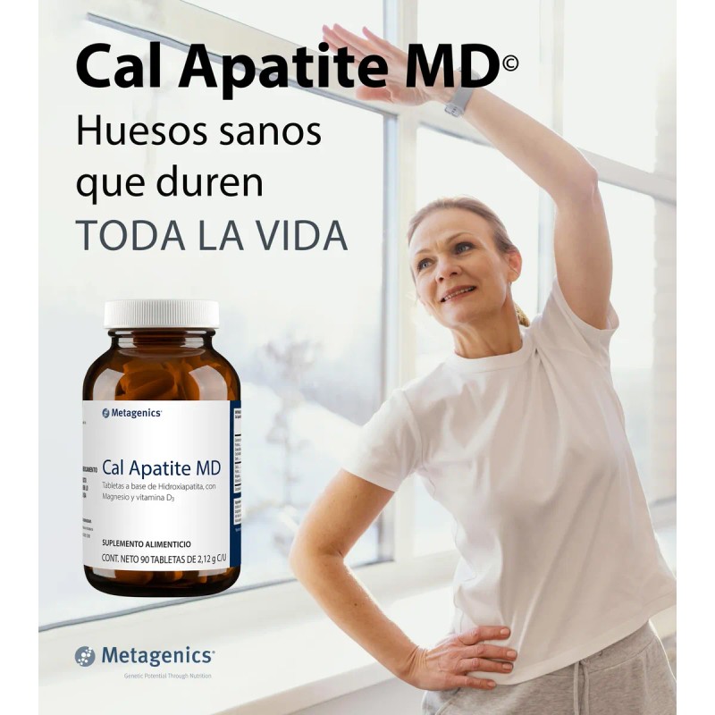 Cal Apatite Suplemento Hidroxiapatita Magnesio 90tabs Sabor